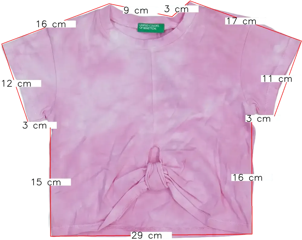 Rózsaszín Benetton Póló EU 92 / UK 2 év / US 2T