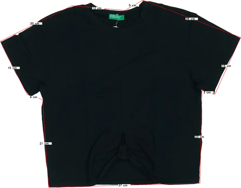 Fekete Benetton Póló EU 146 / UK 11 év / US 12 év/L