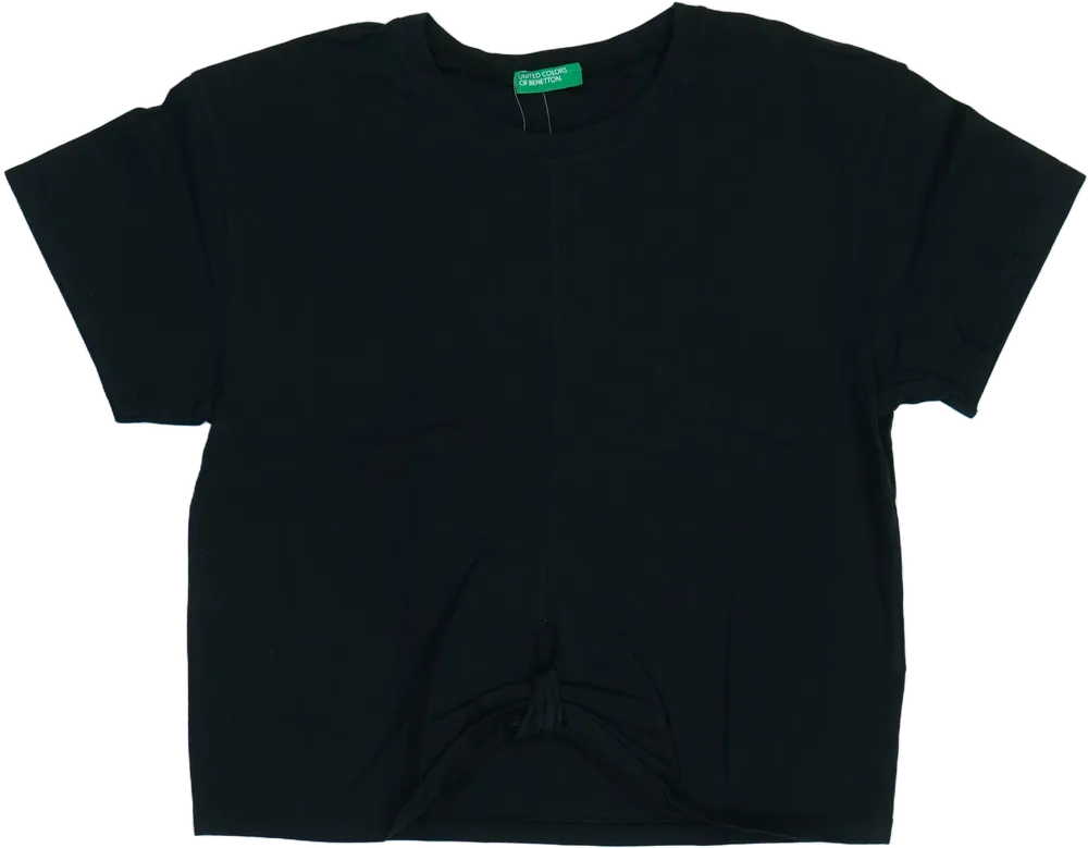 Fekete Benetton Póló EU 152 / UK 12 év / US 12 év/L