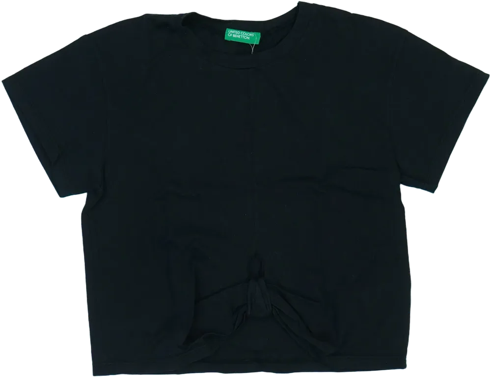 Fekete Benetton Póló EU 122 / UK 7 év / US 7 év/M