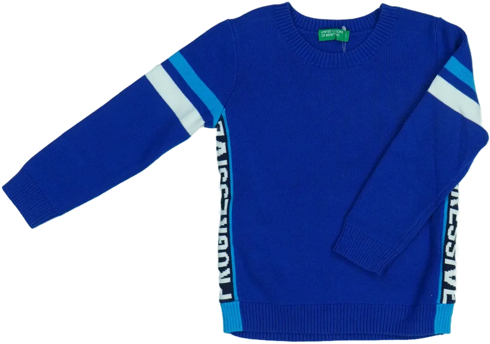 Kék Benetton Kötött pulcsi EU 92 / UK 2 év / US 2T