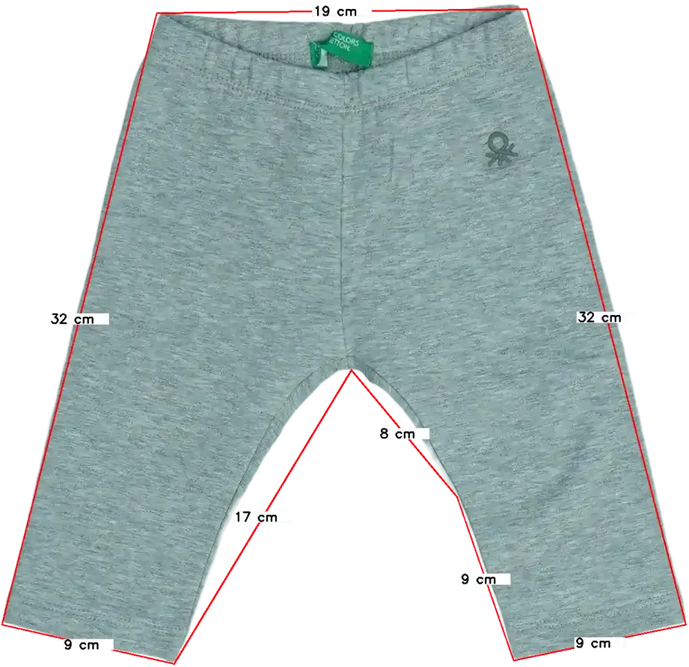 Szürke Benetton Leggings EU 68 / UK 3-6 hónap / US 3-6 hónap