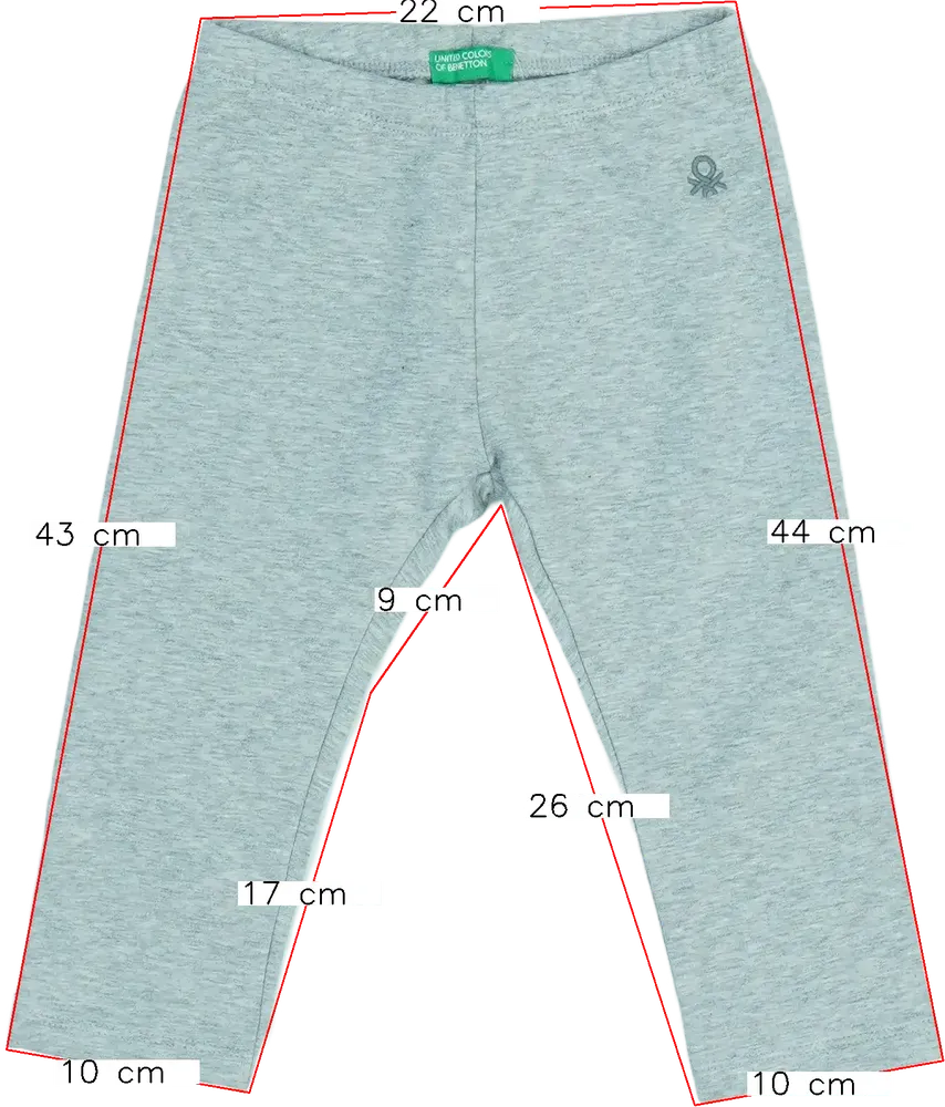 Szürke Benetton Leggings EU 86 / UK 12-18 hónap / US 18 hónap