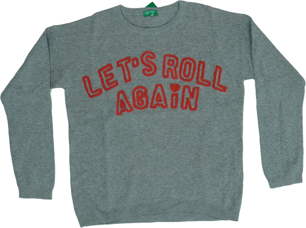 Szürke Benetton Kötött pulcsi EU 158 / UK 13 év / US 14 év/XL