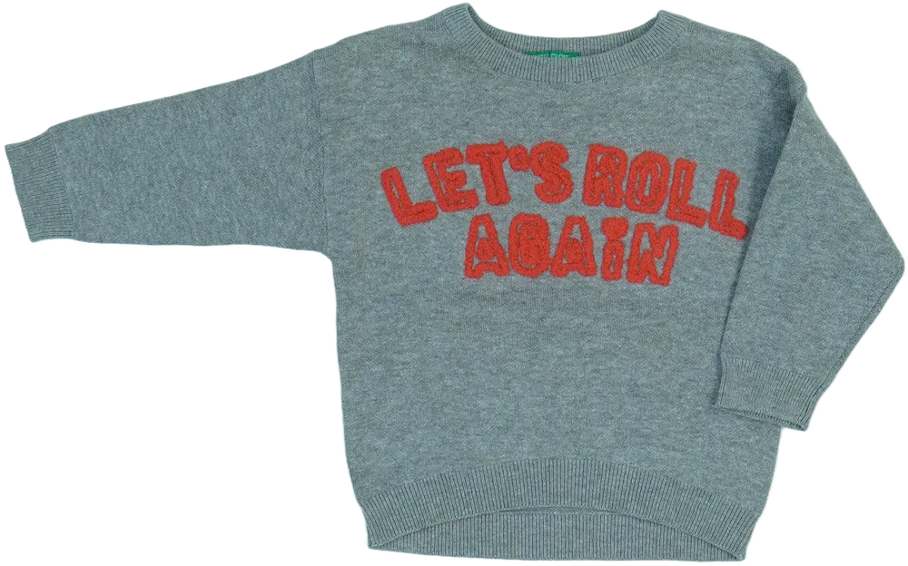 Szürke Benetton Kötött pulcsi EU 86 / UK 12-18 hónap / US 18 hónap