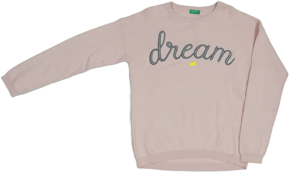 Rózsaszín Benetton Kötött pulcsi EU 164 / UK 14 év / US 14 év/XL