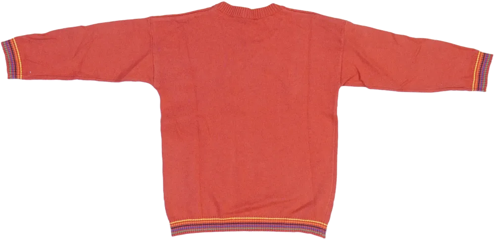 Piros Benetton Pulóver EU 104 / UK 4 év / US 4T/XS