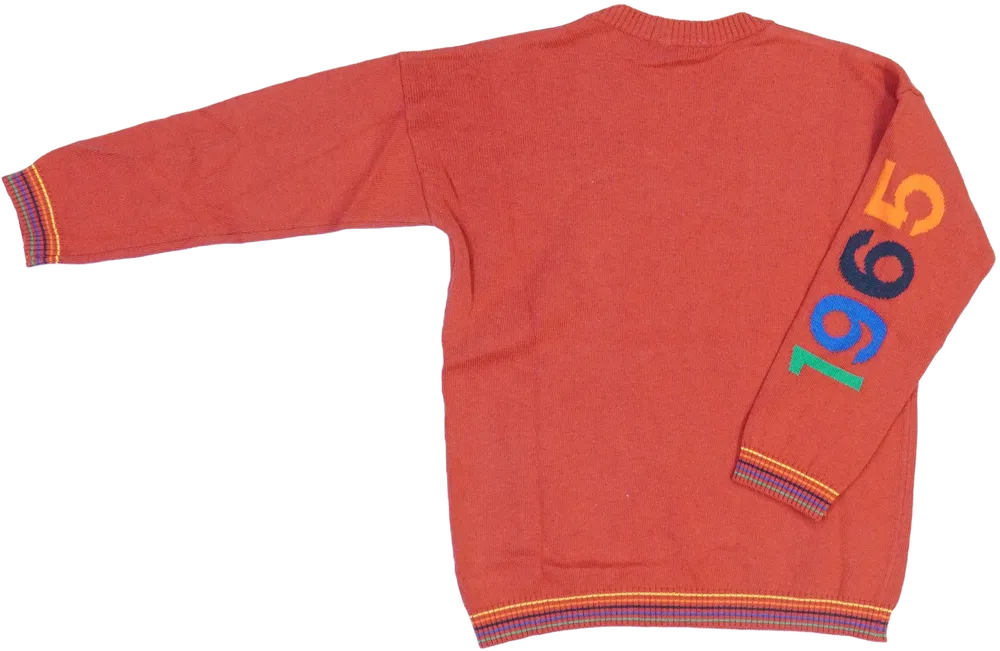 Piros Benetton Pulóver EU 110 / UK 5 év / US 5 év/XS