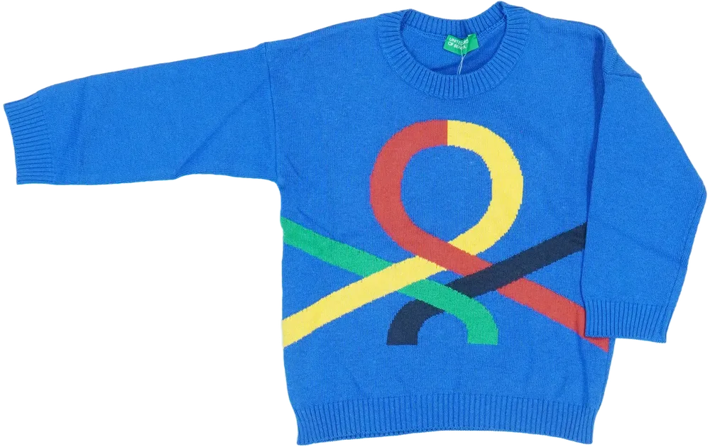 Kék Benetton Pulóver EU 92 / UK 2 év / US 2T