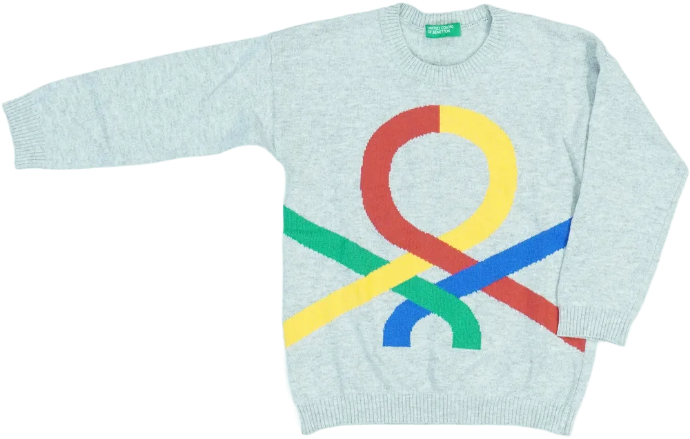 Kék Benetton Pulóver EU 98 / UK 3 év / US 3T