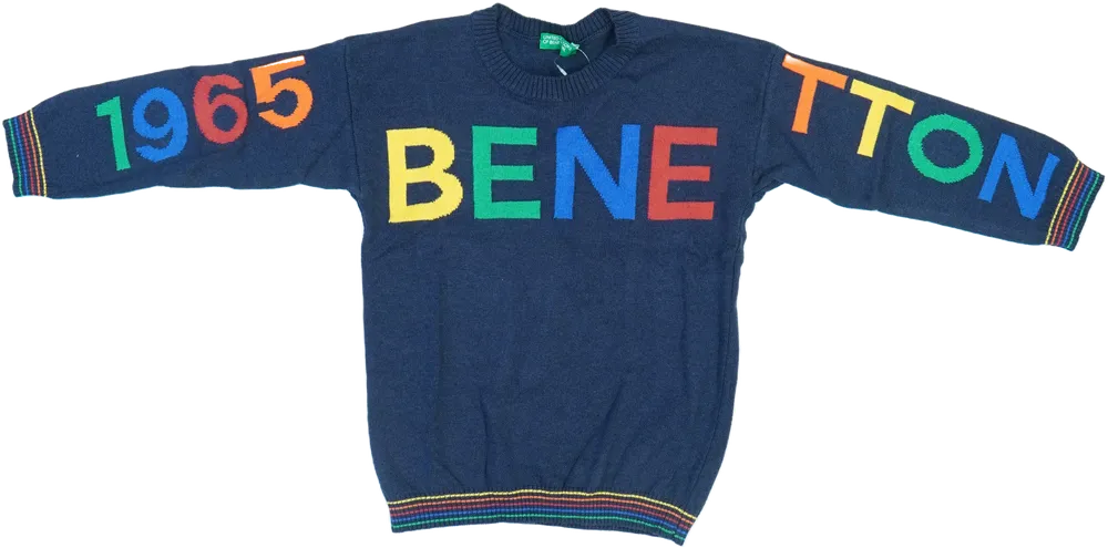 Kék Benetton Pulóver EU 104 / UK 4 év / US 4T/XS