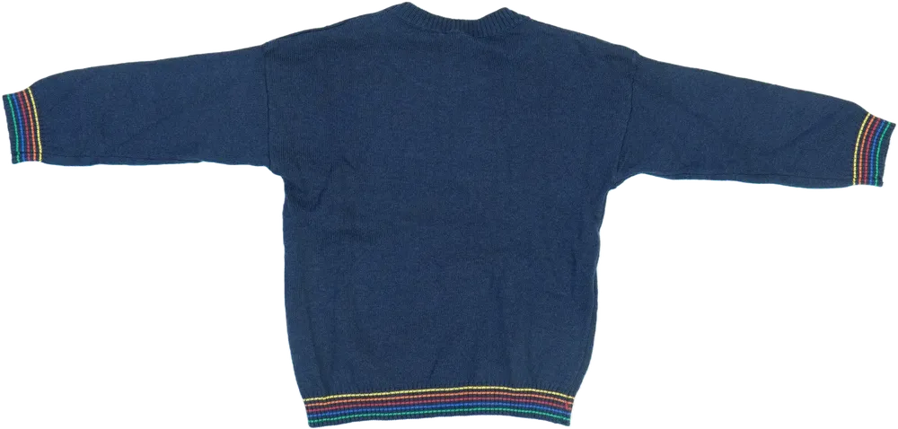 Kék Benetton Pulóver EU 92 / UK 2 év / US 2T