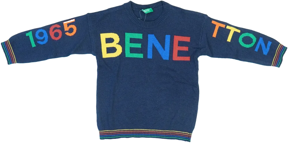 Kék Benetton Pulóver EU 92 / UK 2 év / US 2T