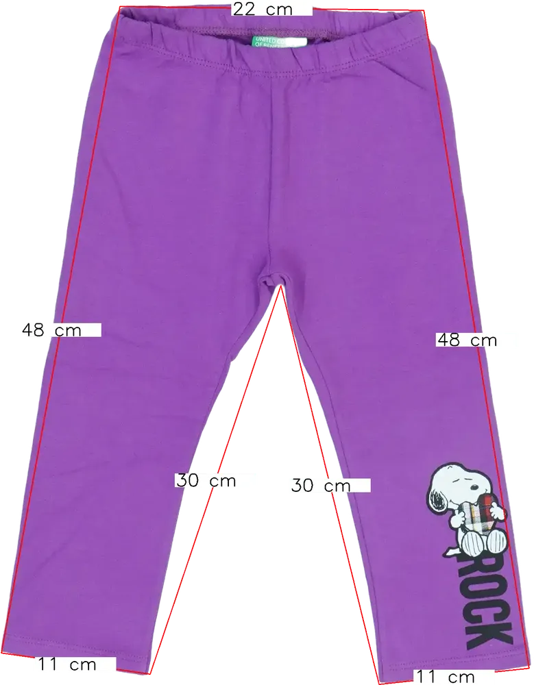 Lila Benetton Leggings EU 92 / UK 2 év / US 2T