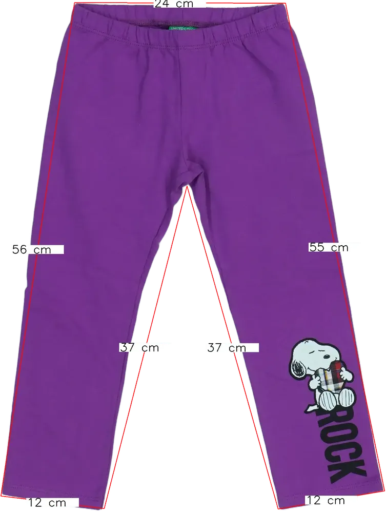 Lila Benetton Leggings EU 104 / UK 4 év / US 4T/XS