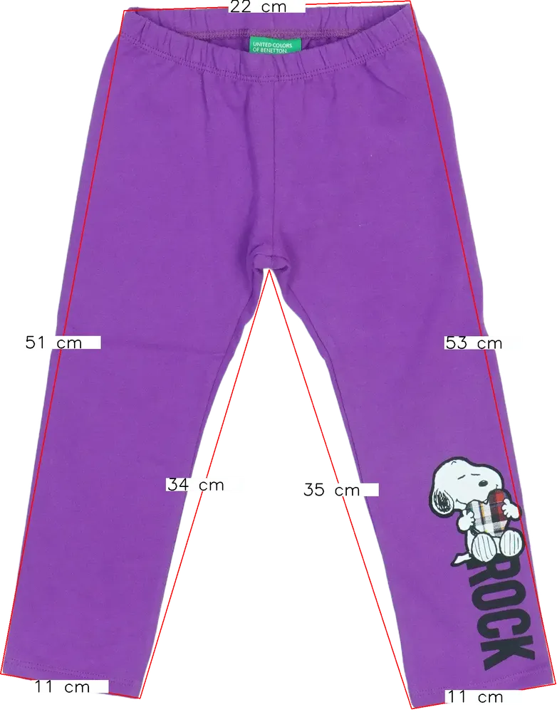 Lila Benetton Leggings EU 98 / UK 3 év / US 3T