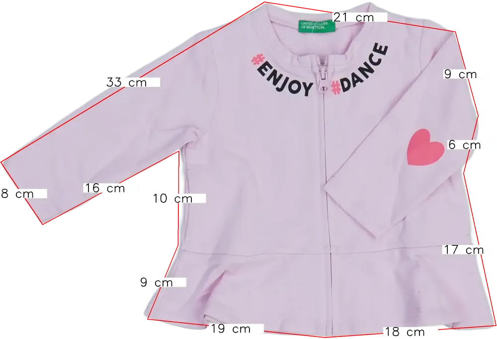 Rózsaszín Benetton Pulóver EU 80 / UK 9-12 hónap / US 12 hónap