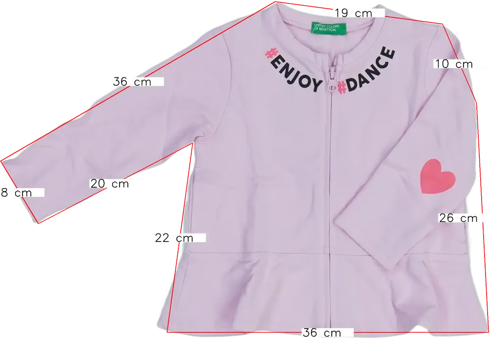 Rózsaszín Benetton Pulóver EU 86 / UK 12-18 hónap / US 18 hónap