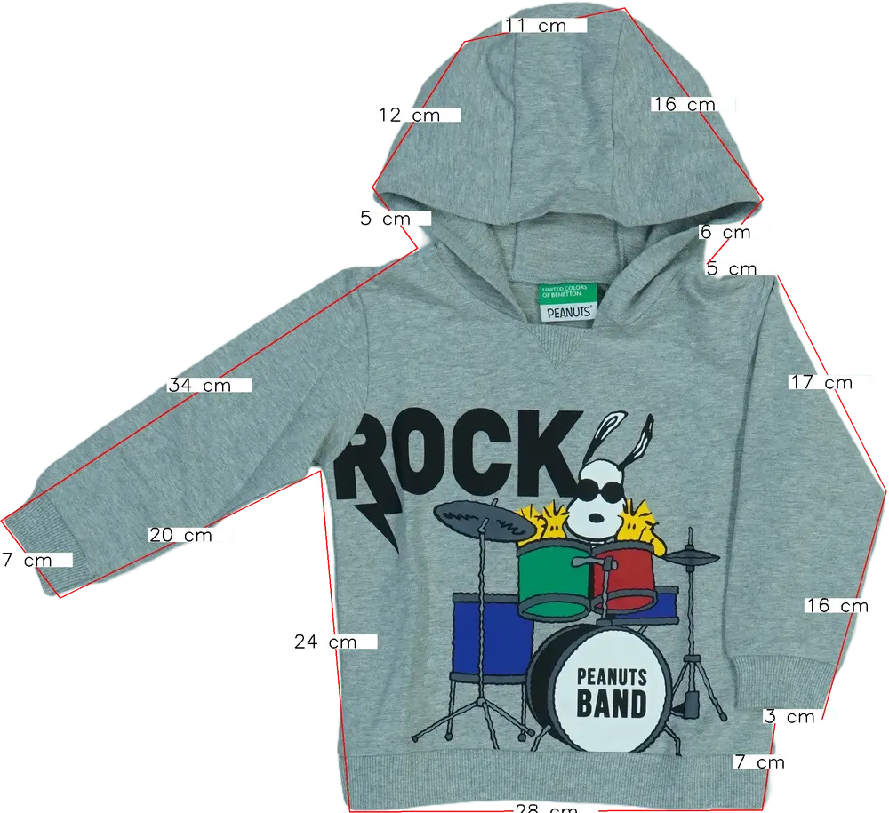 Szürke Benetton Kapucnis pulóver EU 92 / UK 2 év / US 2T