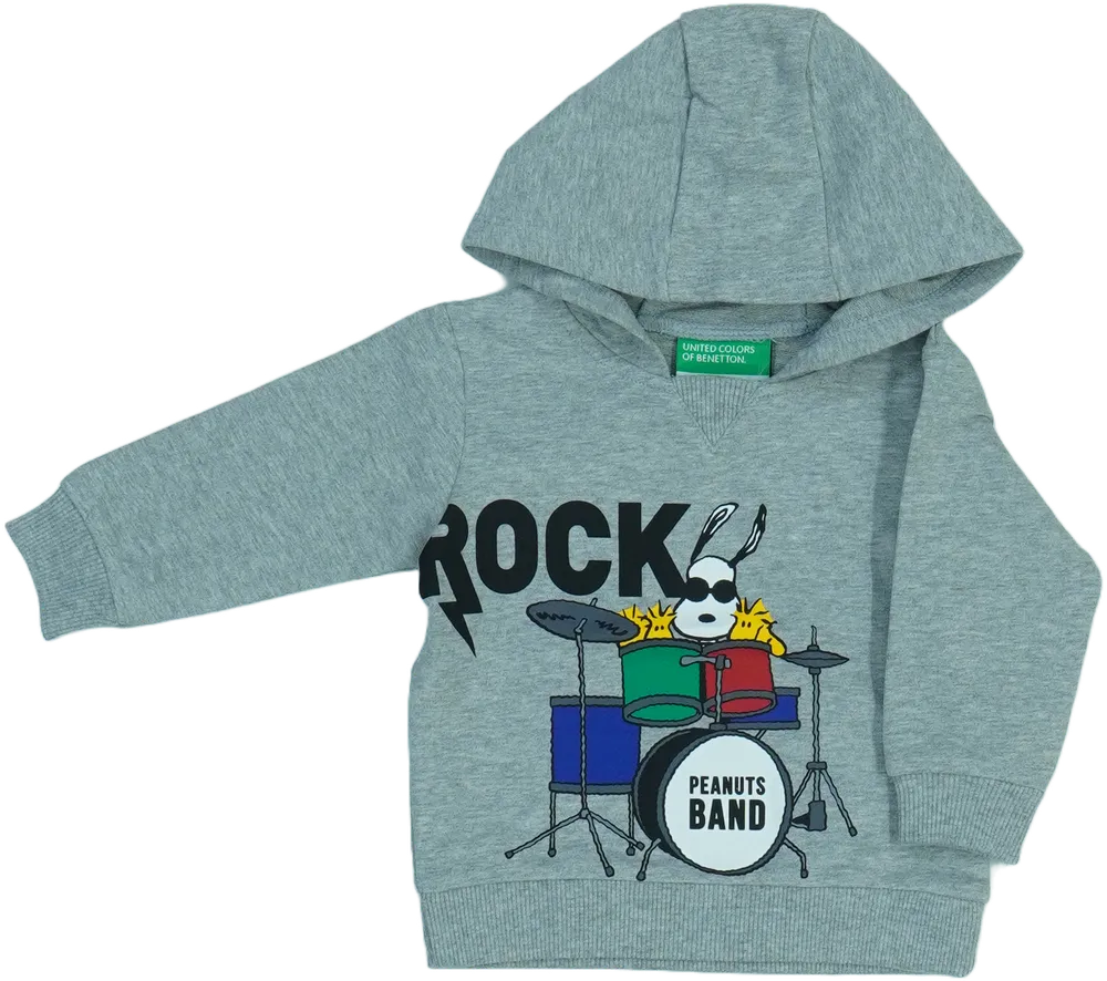 Szürke Benetton Kapucnis pulóver EU 68 / UK 3-6 hónap / US 3-6 hónap