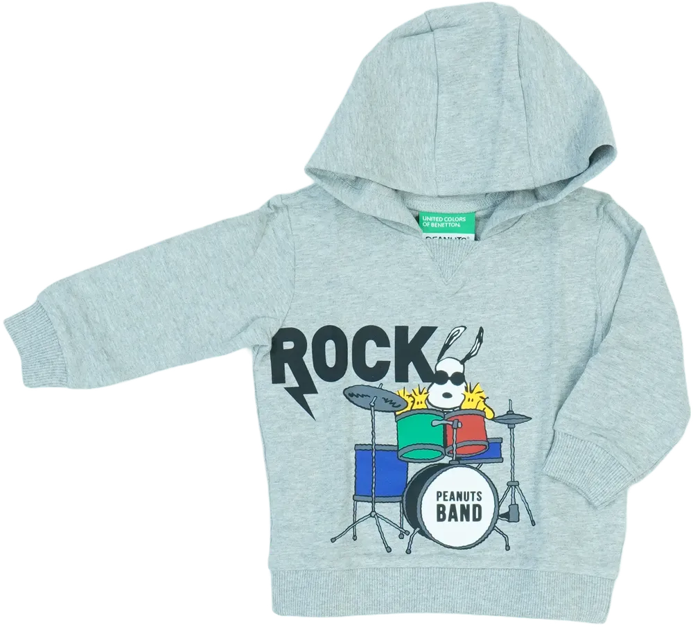 Szürke Benetton Kapucnis pulóver EU 68 / UK 3-6 hónap / US 3-6 hónap