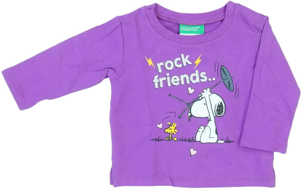 Lila Peanuts Pulóver EU 68 / UK 3-6 hónap / US 3-6 hónap