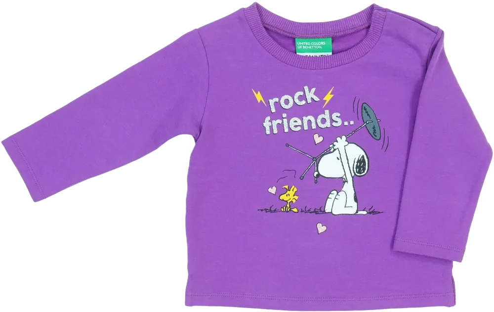 Lila Benetton Pulóver EU 74 / UK 6-9 hónap / US 6-9 hónap