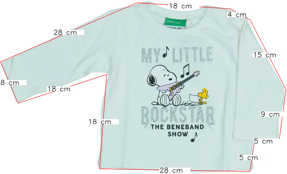 Fehér Benetton Pulóver EU 74 / UK 6-9 hónap / US 6-9 hónap