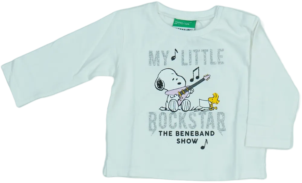 Fehér Benetton Pulóver EU 74 / UK 6-9 hónap / US 6-9 hónap