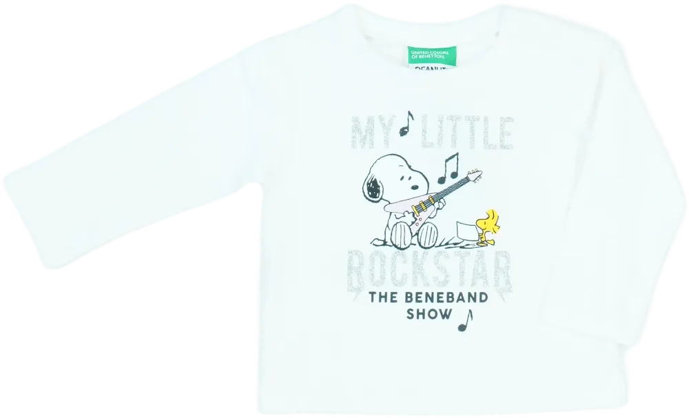 Fehér Benetton Pulóver EU 80 / UK 9-12 hónap / US 12 hónap