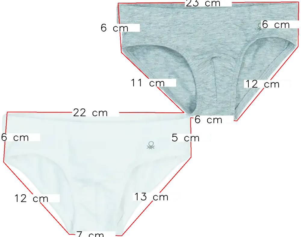 Szürke Benetton Csomag - Fiú / Férfi boxerek és alsónadrágok EU 92 / UK 2 év / US 2T