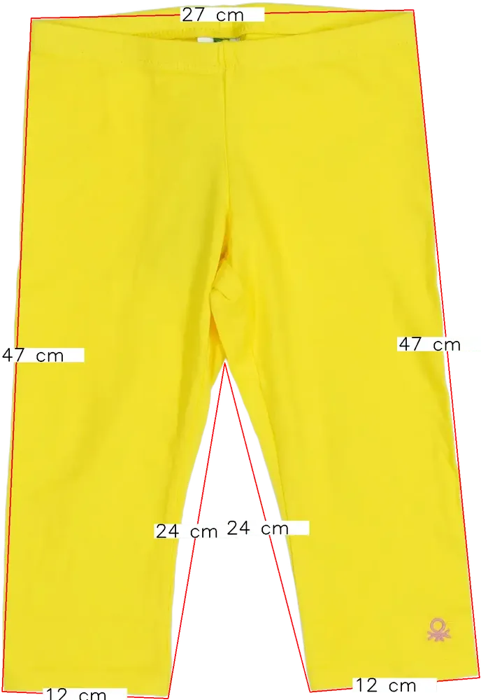 Sárga Benetton Leggings EU 128 / UK 8 év / US 8 év/M