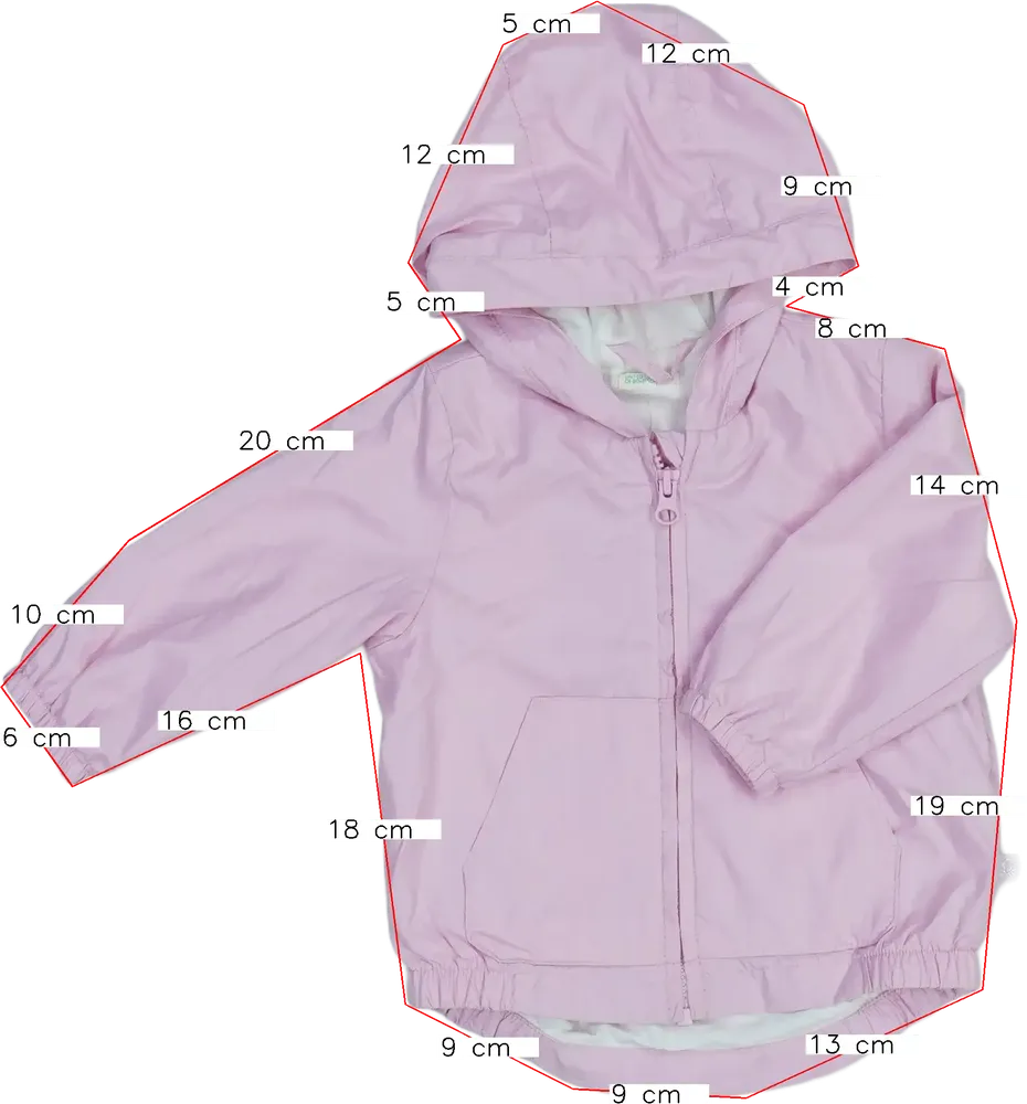 Rózsaszín Benetton Széldzseki EU 80 / UK 9-12 hónap / US 12 hónap