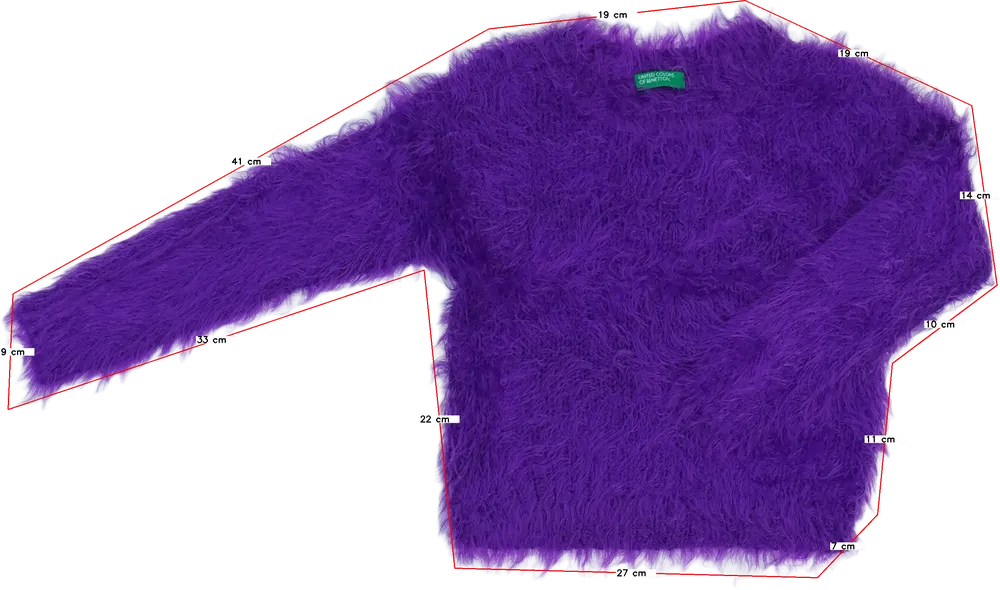 Lila Benetton Kötött pulcsi EU 110 / UK 5 év / US 5 év/XS