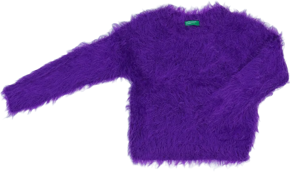 Lila Benetton Kötött pulcsi EU 110 / UK 5 év / US 5 év/XS