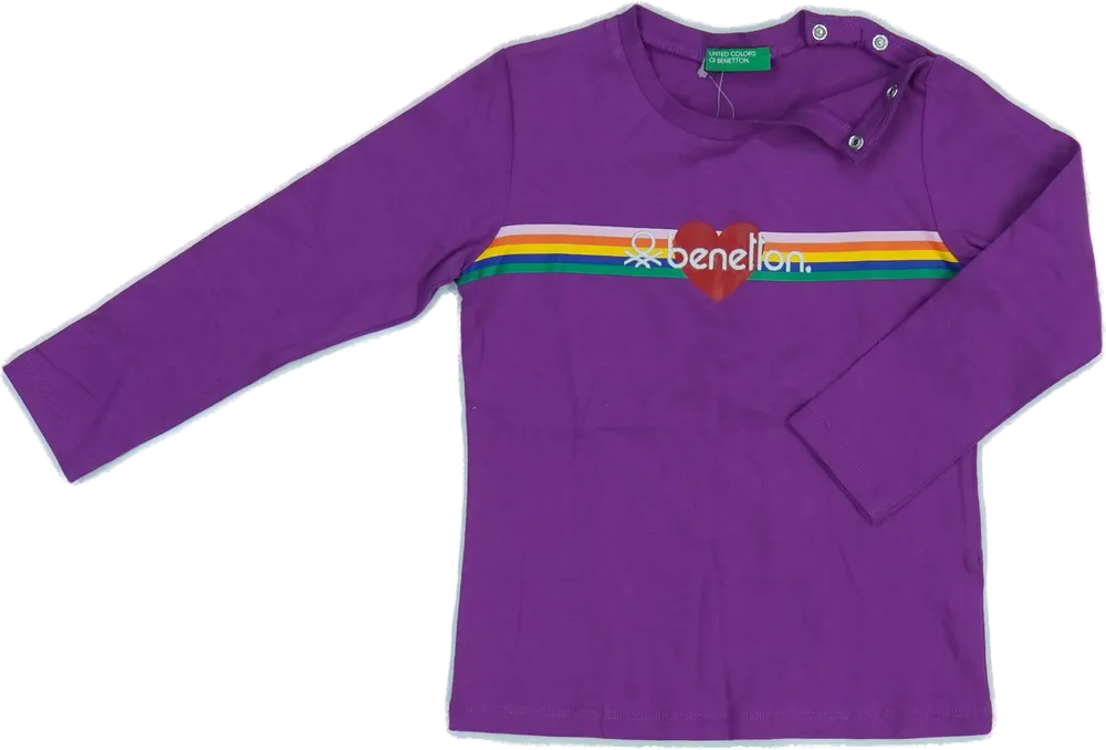 Lila Benetton Hosszú ujjú felső EU 98 / UK 3 év / US 3T