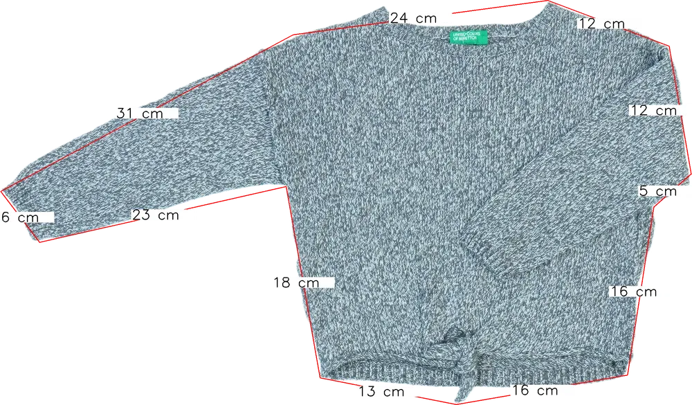 Szürke Benetton Kötött pulcsi EU 104 / UK 4 év / US 4T/XS