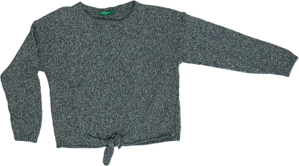 Szürke Benetton Kötött pulcsi EU 140 / UK 10 év / US 10 év/L