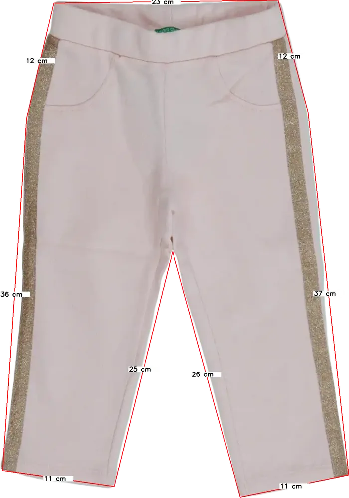 Rózsaszín Benetton Melegítőnadrág EU 86 / UK 12-18 hónap / US 18 hónap