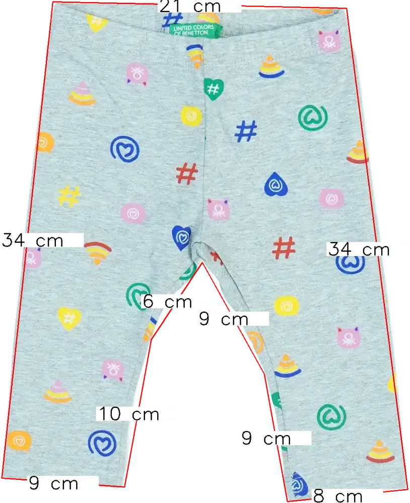 Szürke Benetton Leggings EU 74 / UK 6-9 hónap / US 6-9 hónap