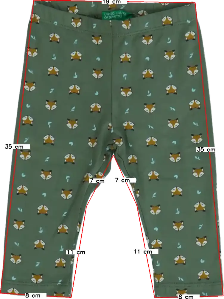 Zöld Benetton Leggings EU 98 / UK 3 év / US 3T