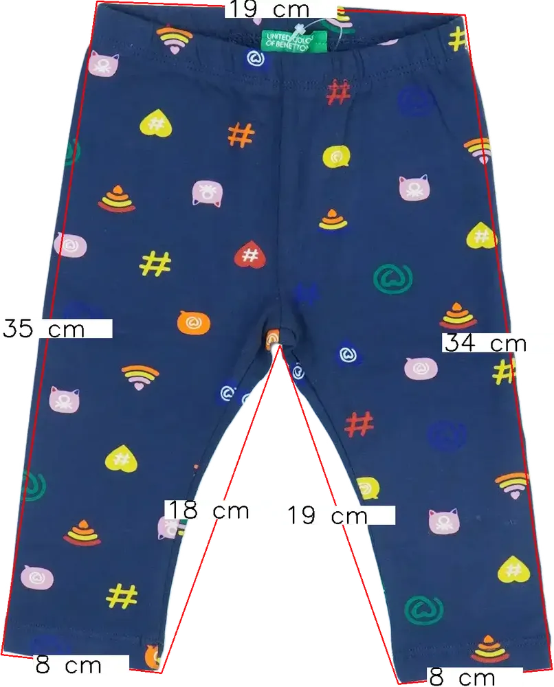 Kék Benetton Leggings EU 74 / UK 6-9 hónap / US 6-9 hónap