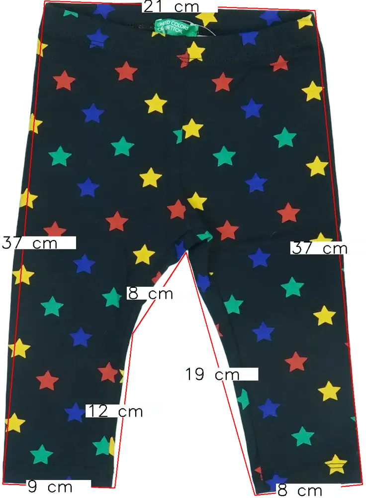 Fekete Benetton Leggings EU 80 / UK 9-12 hónap / US 12 hónap