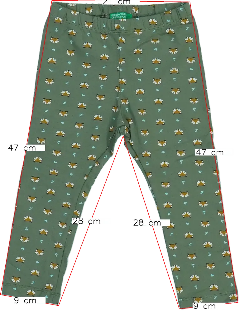 Zöld Benetton Leggings EU 92 / UK 2 év / US 2T