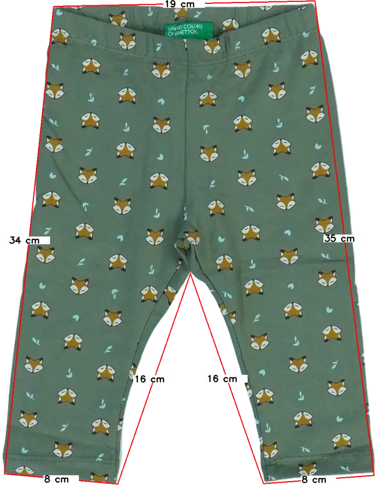Zöld Benetton Leggings EU 74 / UK 6-9 hónap / US 6-9 hónap