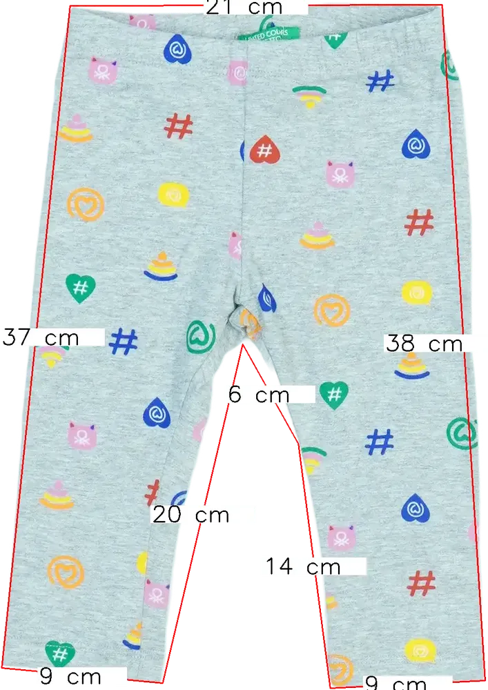 Szürke Benetton Leggings EU 80 / UK 9-12 hónap / US 12 hónap