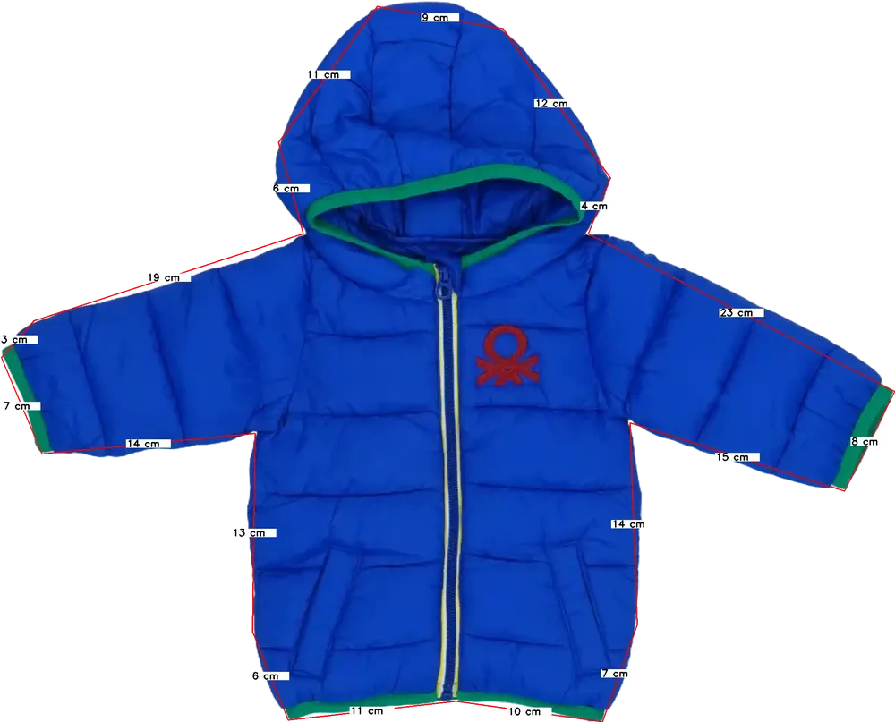 Kék Benetton Átmeneti kabát EU 62 / UK 0-3 hónap / US 0-3 hónap