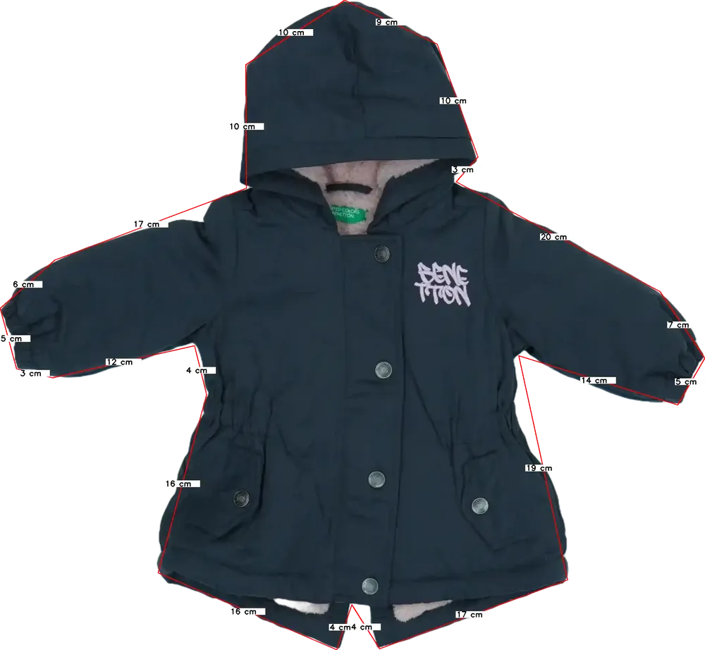 Szürke Benetton Télikabát EU 62 / UK 0-3 hónap / US 0-3 hónap