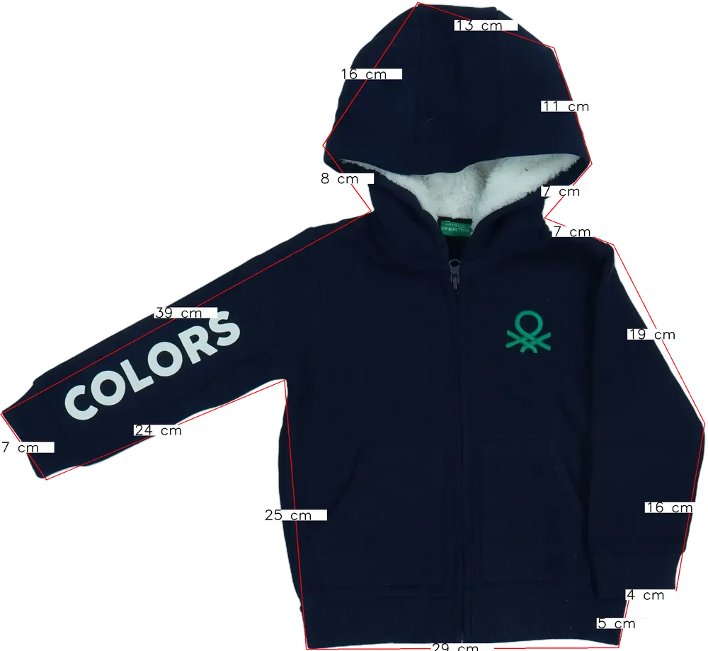 Fehér Benetton Kapucnis pulóver EU 98 / UK 3 év / US 3T