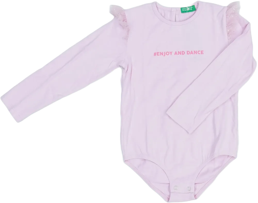 Rózsaszín Benetton Hosszú ujjú body EU 98 / UK 3 év / US 3T